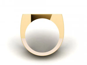 letter n plain gold ring 3D Print Model