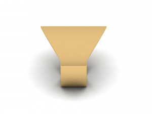 letter n plain gold ring Modelo de Impressão 3D