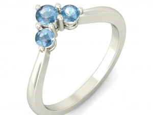 anillo ligero para mujer 003 Modelo de impresión 3D