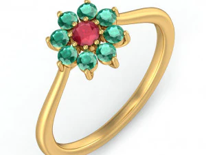 легкое женское кольцо 005 3D Принт Модель