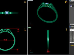 light weight ladies ring 007 3D Print Model