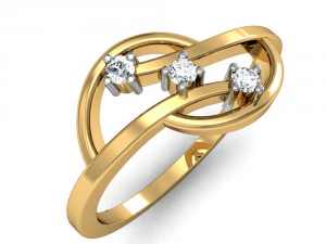 軽量レディースリング008 3Dプリントモデル