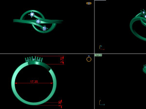 light weight ladies ring 008 Model do druku 3D