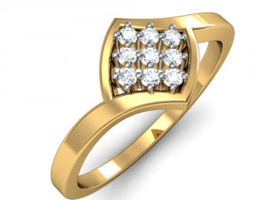 경량 여성용 반지 009 3D 프린트 모델