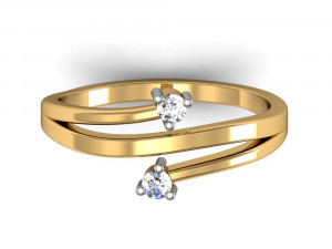 light weight ladies ring 011 Modèles 3D en vedette