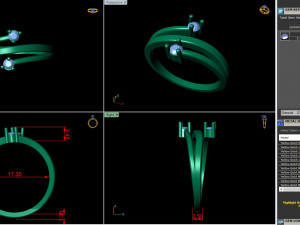 light weight ladies ring 011 Modèles 3D en vedette