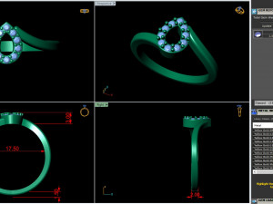 light weight ladies ring 013 Modèles 3D en vedette