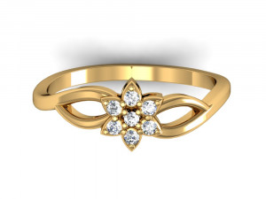 light weight ladies ring 014 Modèles 3D en vedette