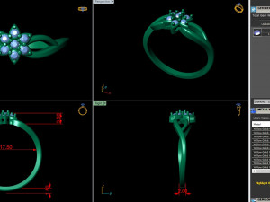 light weight ladies ring 014 Modèles 3D en vedette