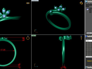 light weight ladies ring 015 Modello di stampa 3D
