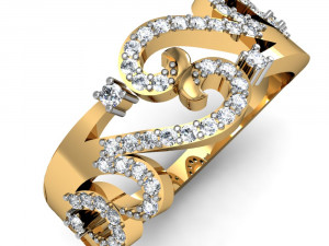 light weight ladies ring 018 3D प्रिंट मॉडल