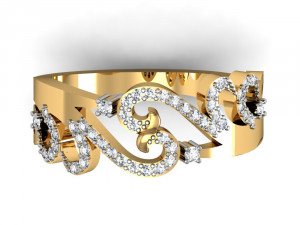 light weight ladies ring 018 3D प्रिंट मॉडल