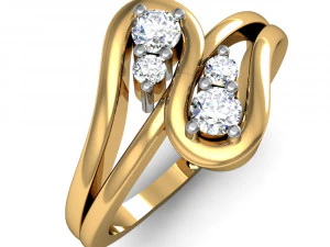 軽量レディースリング019 3Dプリントモデル