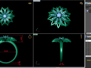 light weight ladies ring 020 Modèles 3D en vedette