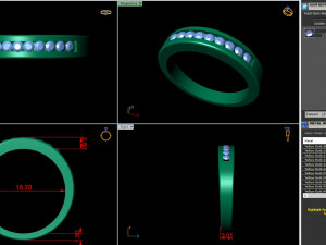 light weight ladies ring 021 3D-printmodel