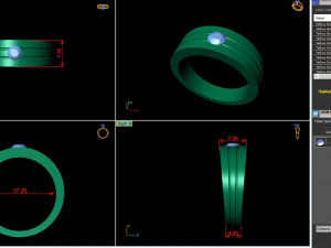light weight ladies ring 023 3D Print Model