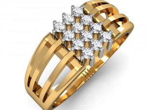 anello da donna leggero 025 Modello di stampa 3D