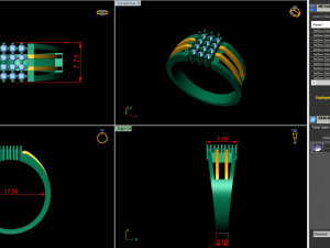 light weight ladies ring 025 3D 打印模型