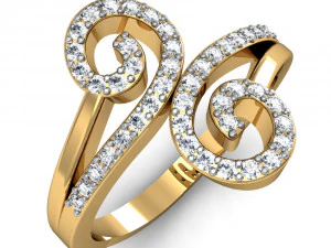 lekki damski pierścionek 026 Model do druku 3D