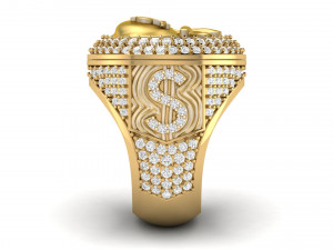 money bag hip hop ring 3D प्रिंट मॉडल