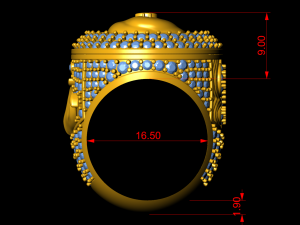 money bag hip hop ring 3D प्रिंट मॉडल