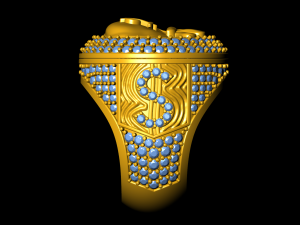 money bag hip hop ring 3D प्रिंट मॉडल
