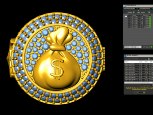 money bag hip hop ring 3D प्रिंट मॉडल