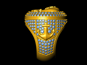 money bag hip hop ring 3D प्रिंट मॉडल
