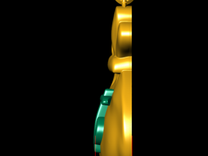 gold money bag pendant Modello di stampa 3D