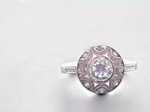 new vintage diamond engagement ring 3D Принт Модель