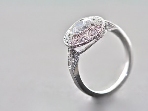 new vintage diamond engagement ring Model Cetak 3D
