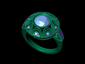 new vintage diamond engagement ring Model Cetak 3D