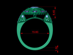 new vintage diamond engagement ring Model Cetak 3D