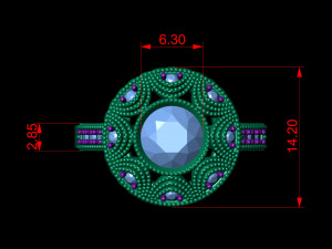 new vintage diamond engagement ring Model Cetak 3D