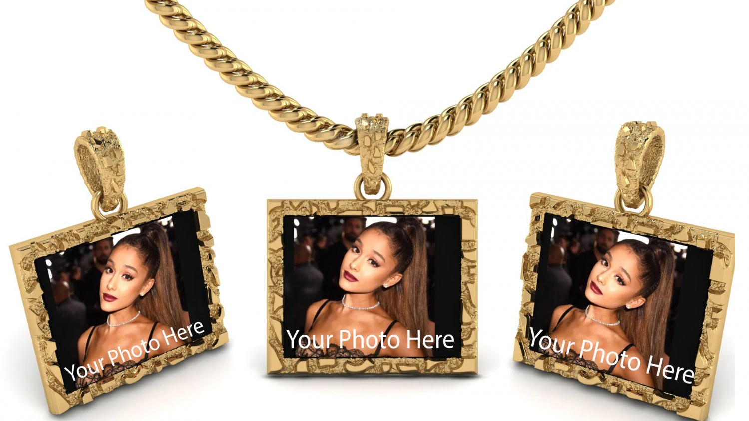 nugget photo picture pendant 3d print model 3D Print Model .c4d .max .obj .3ds .fbx .stl .blend 