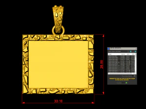 nugget photo picture pendant 3d print model 3D Print Model