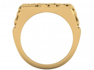 gents diamond nugget ring 01 3D प्रिंट मॉडल