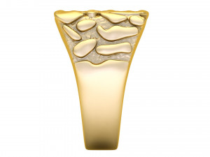 gents diamond nugget ring 01 3D प्रिंट मॉडल