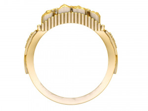 gents diamond nugget ring 02 3D प्रिंट मॉडल