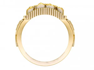 gents diamond nugget ring 02 3D Print Model