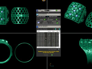 gents diamond nugget ring 02 3D Print Model