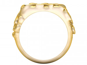 gents diamond nugget ring 03 Model do druku 3D
