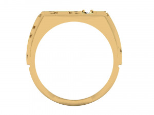 gents diamond nugget ring 04 Modèles 3D en vedette