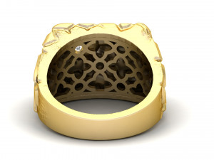 gents diamond nugget ring 05 3D-printmodel