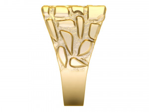 gents diamond nugget ring 05 3D-printmodel
