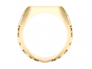 gents diamond nugget ring 06 3D-Druckmodell
