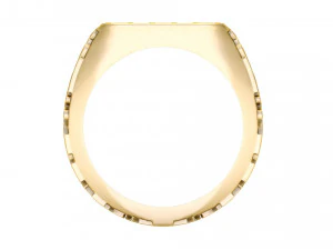 gents diamond nugget ring 06 3D Print Model