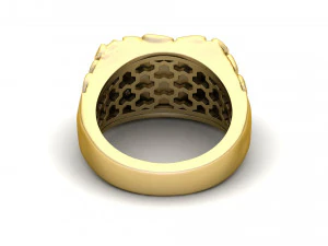 gents diamond nugget ring 09 3D Print Model