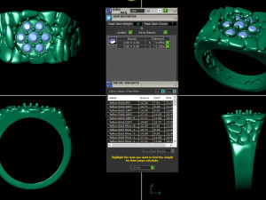 gents diamond nugget ring 09 3D 打印模型