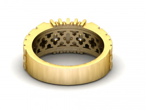 gents diamond nugget ring 10 Model do druku 3D